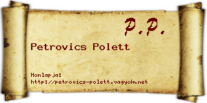 Petrovics Polett névjegykártya